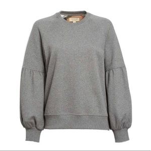 BURBERRY Bubble Sleeve Crewneck Sweatshirt